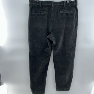 LL Bean Pants Mens 37W 29L Dark Gray Corduroy Comfort Waist Straight Leg Preppy